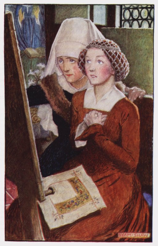 Ilustrace pro The Cloister and The Hearth od Charlese Reade (barevné lito) od Byam (after) Shaw