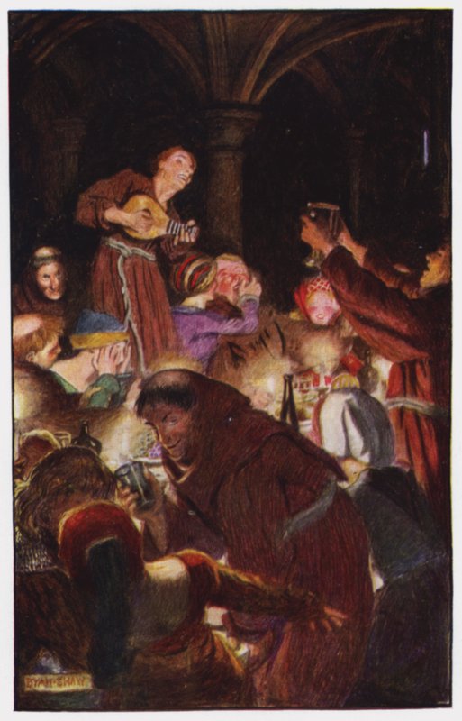 Ilustrace pro The Cloister and The Hearth od Charlese Reade (barevné lito) od Byam (after) Shaw