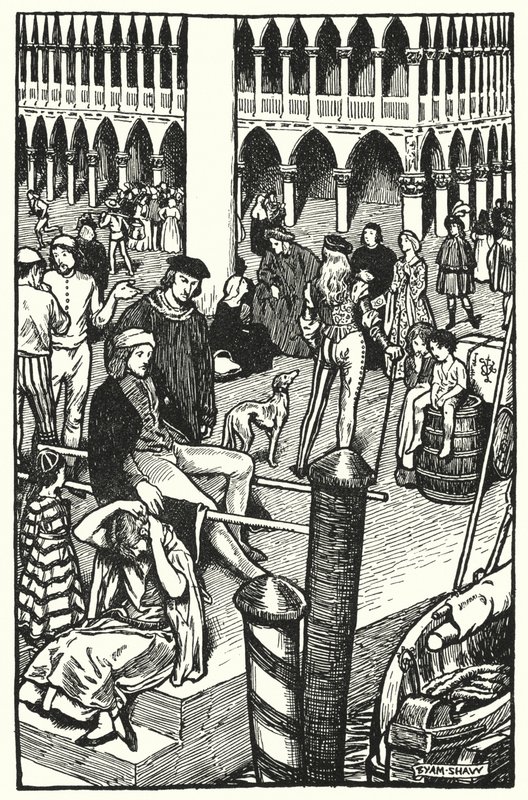 Ilustrace pro The Cloister and The Hearth od Charlese Reade (litho) od Byam (after) Shaw