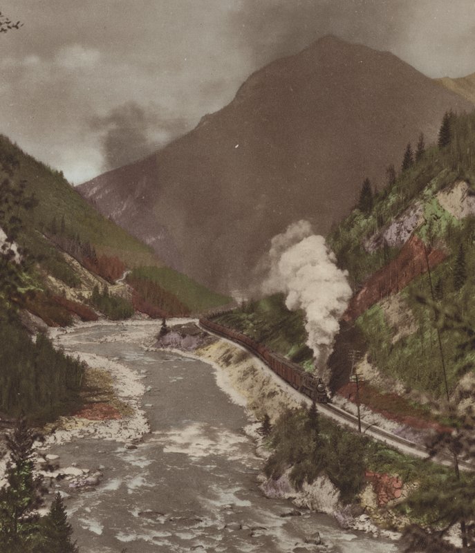 Kaňon Kicking Horse (barevné foto) od Byron Hill Harmon