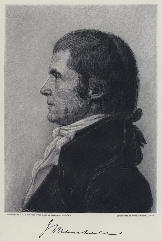 Hlavní soudce Marshall (litho) od C.B.J.F. de (after) Saint Memin