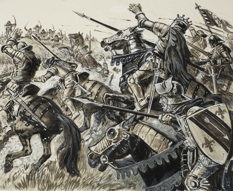 Francouzi versus Vlámové v roce 1302 od C.L. Doughty
