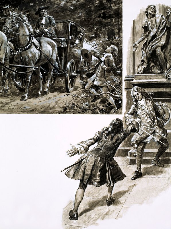George Frederic Händel (kvaš na papíře) od C.L. Doughty