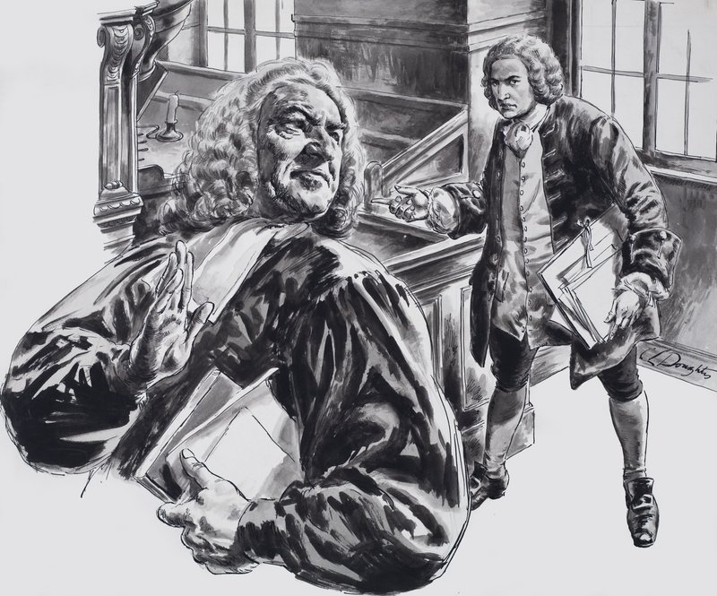 Johann Sebastian Bach (kvaš na papíře) od C.L. Doughty