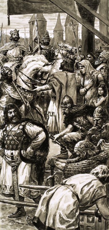 Český král Václav uzavřel mír s Němci pod vládou Jindřicha I. od C.L. Doughty