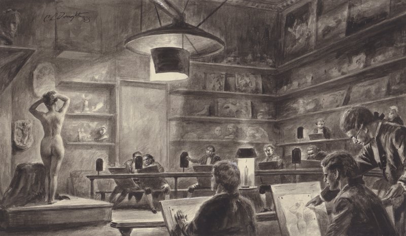 Třída Life na Královské akademii v Londýně od C.L. Doughty