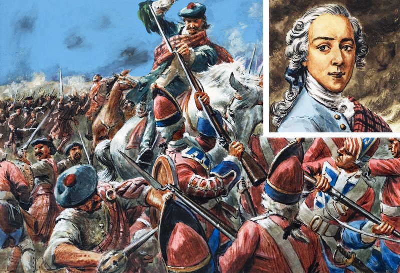Bitva u Cullodenu (kvaš na papíře) od C.L. Doughty