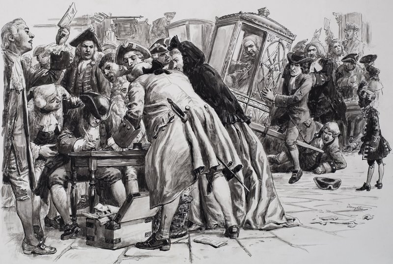 Bublina v Jižním moři (kvaš na papíře) od C.L. Doughty