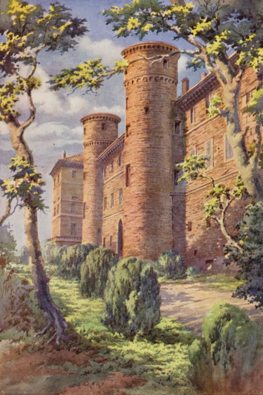 Královský hrad, Moncalieri (barevné lito) od C.T.G. Formili