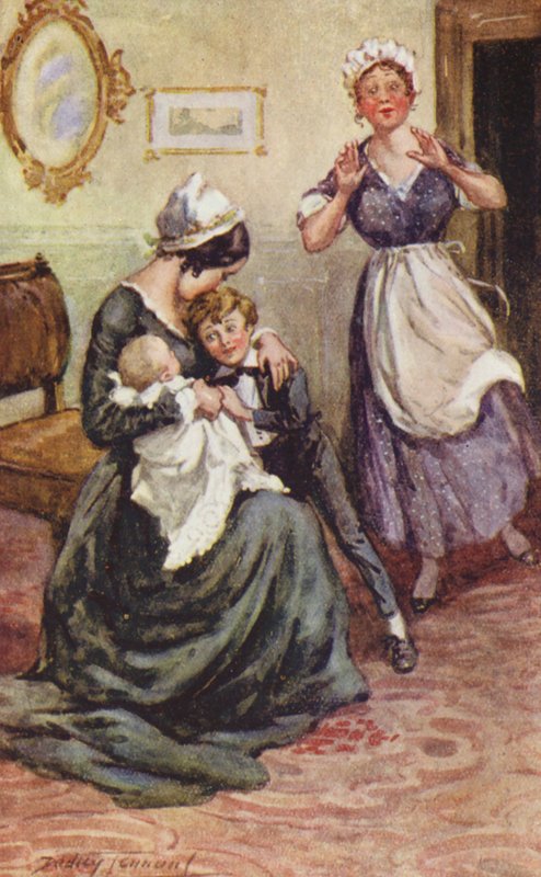 Ilustrace k Davidu Copperfieldovi od Charlese Dickense (barevná litografie) od C. Dudley (after) Tennant
