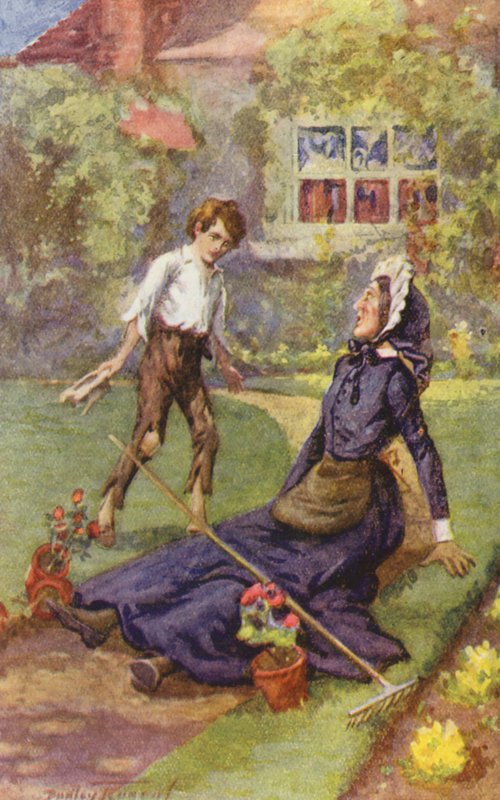 Ilustrace k Davidu Copperfieldovi od Charlese Dickense (barevná litografie) od C. Dudley (after) Tennant