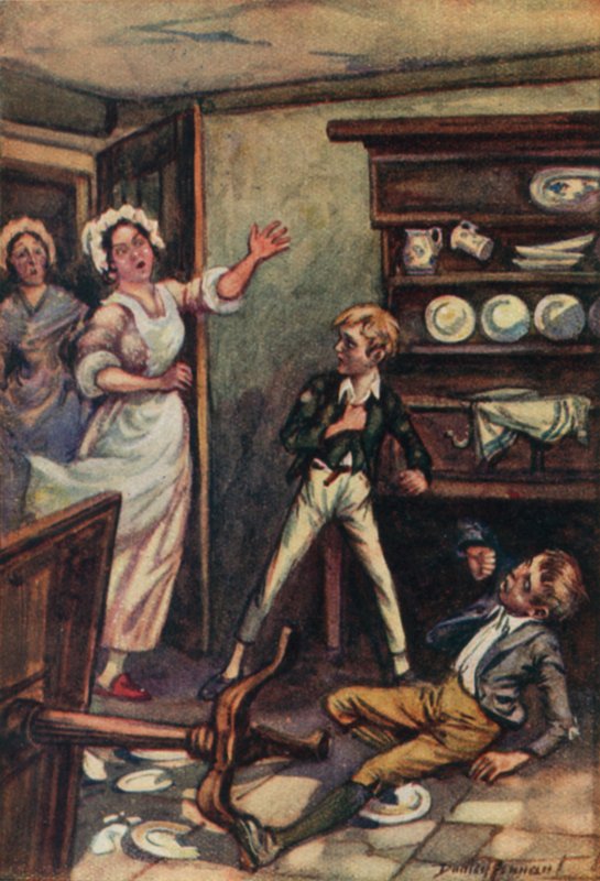 Ilustrace pro Oliver Twist od Charlese Dickense (barevné lito) od C. Dudley (after) Tennant