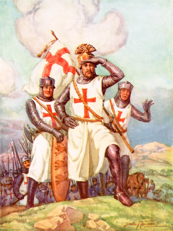 Král se lvím srdcem ve Svaté zemi (barva litho) od C. Dudley Tennant
