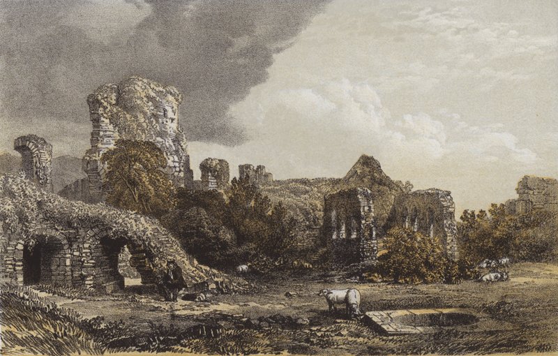 Hrad Rothesay, ostrov Bute (chromolit) od C. Stanfield