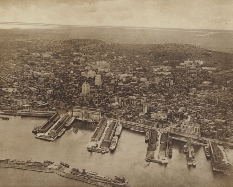 Celkový pohled na Montreal, severní pohled (čb fotografie) od Canadian Photographer