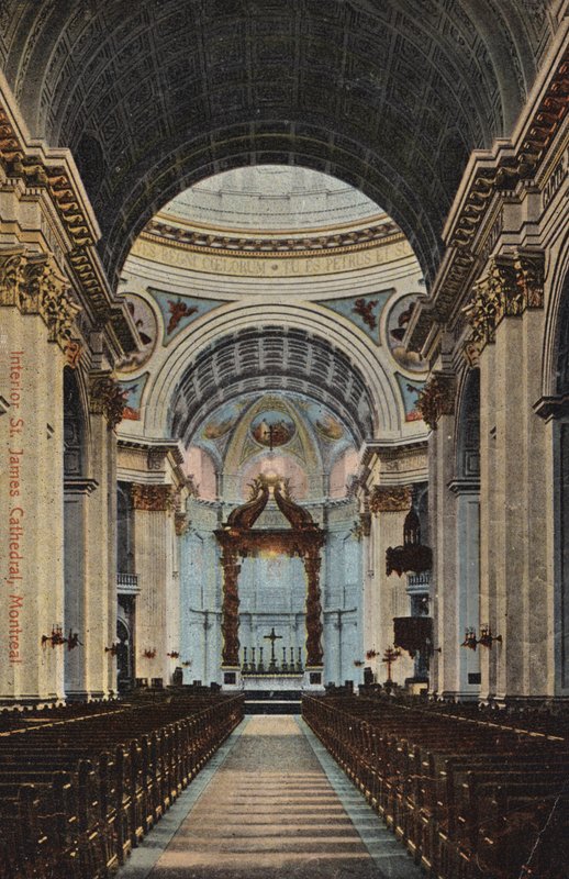 Interiér, katedrála svatého Jakuba, Montreal, Kanada (foto) od Canadian Photographer