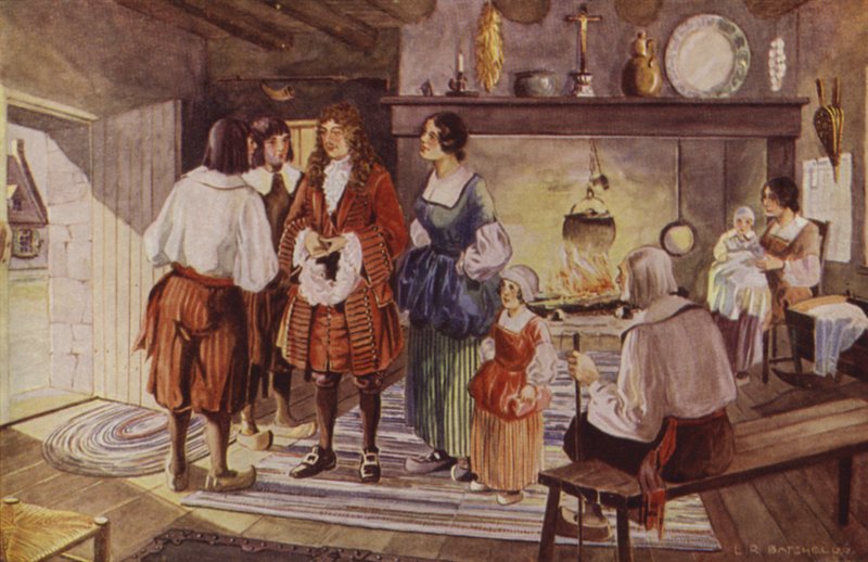 Návštěva intendanta (barevná litografie) od Canadian School