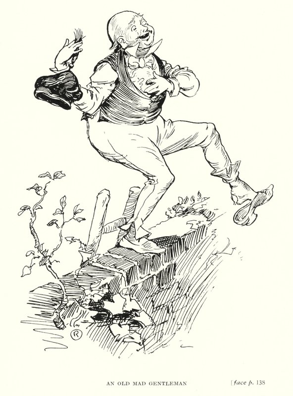 Postava Dickense: An Old Mad Gentleman (litho) od Captain Edward Henry Handley Read