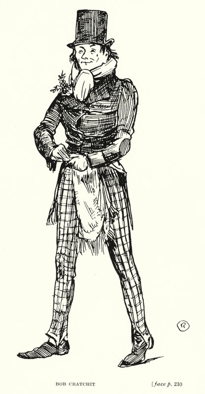 Postava Dickense: Bob Cratchit (litho) od Captain Edward Henry Handley Read