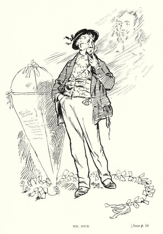 Postava Dickense: Mr Dick (litho) od Captain Edward Henry Handley Read