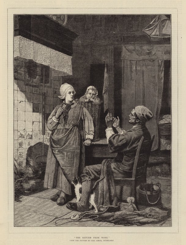 Návrat z práce od Carl Julius Lorck