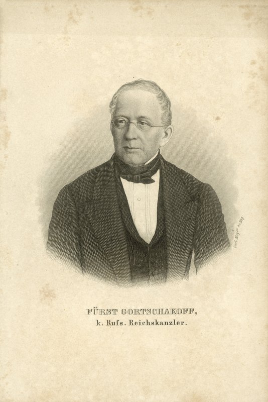 Princ Alexander Gorchakov , ruský státník (litho) od Carl (after) Mayer