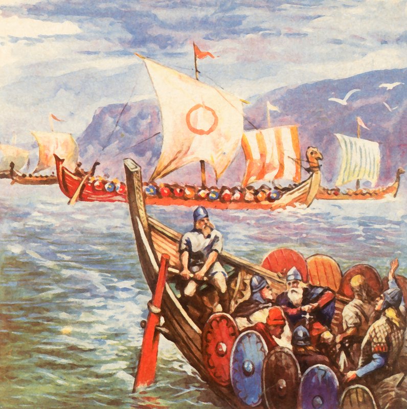 Willingerova flotila (rozšířená barevná litografie) od Carl Arriens