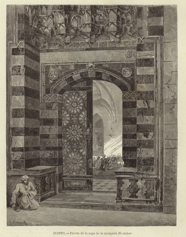 Egypt – brána do mešity Al-Azhar od Carl Friedrich Heinrich Werner
