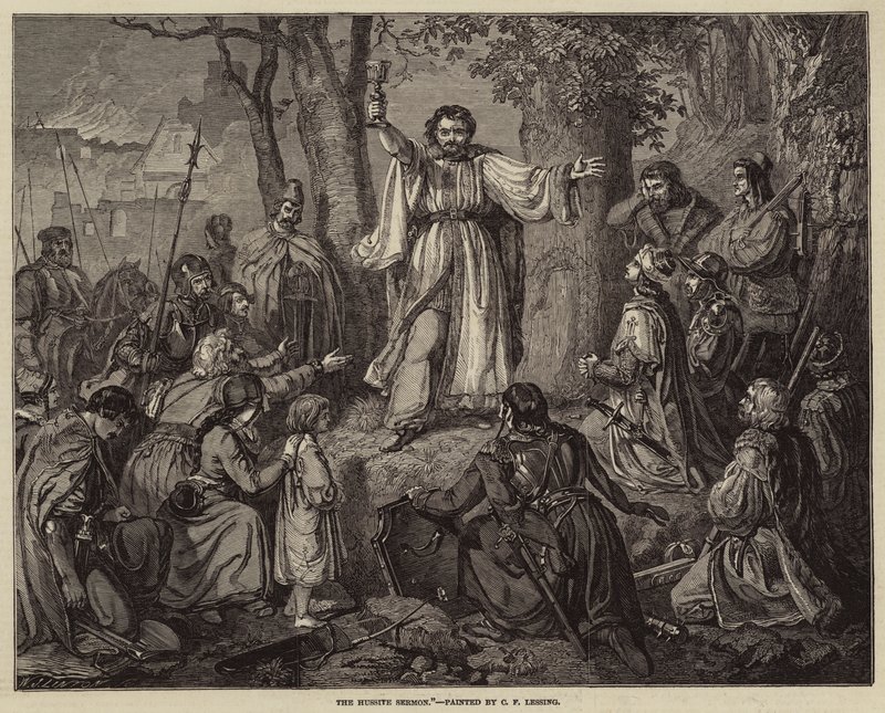 Husitské kázání od Carl Friedrich Lessing