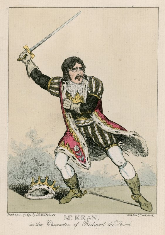 Pan Edmund Kean v postavě Richarda Třetího od Carl Georg Adolph Hasenpflug