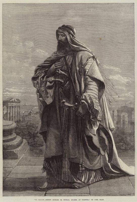 S Salam, Sheikh Michel El Masrib, Anza, v Palmiře od Carl Haag
