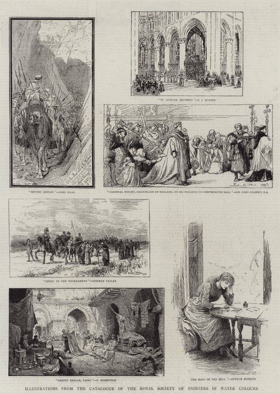 Ilustrace z katalogu Královské společnosti malířů ve vodových barvách od Carl Haag