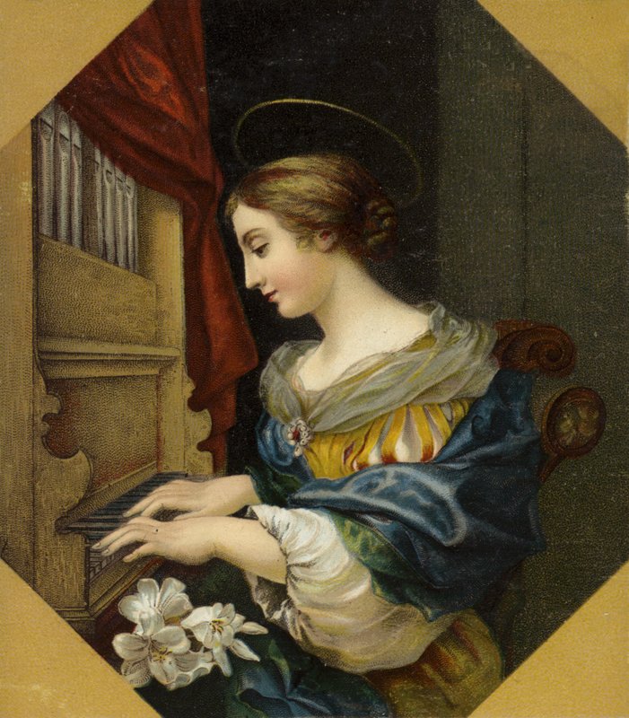 Svatá Cecílie hraje na varhany od Carlo Dolci