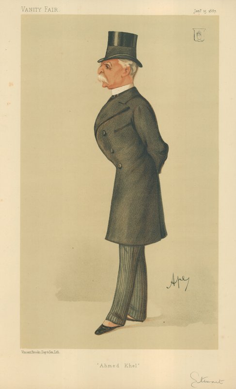 Generál Sir Donald Martin Stewart, Ahmed Khel, 15. ledna 1887, karikatura Vanity Fair od Carlo Pellegrini
