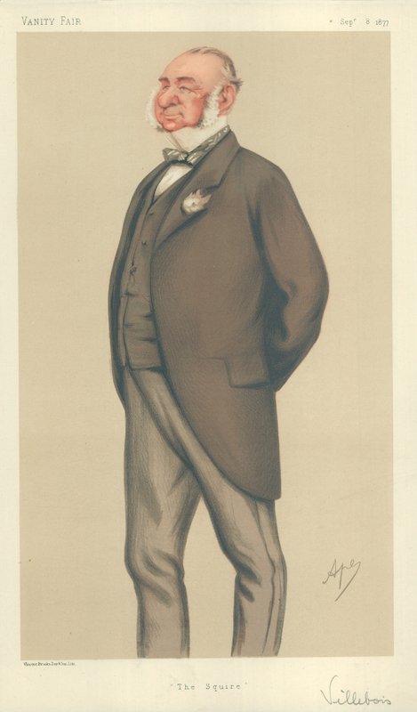 Pan Henry Villebois, The Squire, 8. září 1877, karikatura Vanity Fair od Carlo Pellegrini