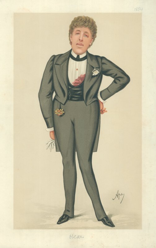 Pan Oscar Wilde, Oscar, 24. května 1884, karikatura Vanity Fair od Carlo Pellegrini