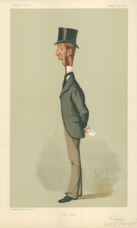 Pan Rowland Winn, Bič, 29. srpna 1874, karikatura Vanity Fair od Carlo Pellegrini