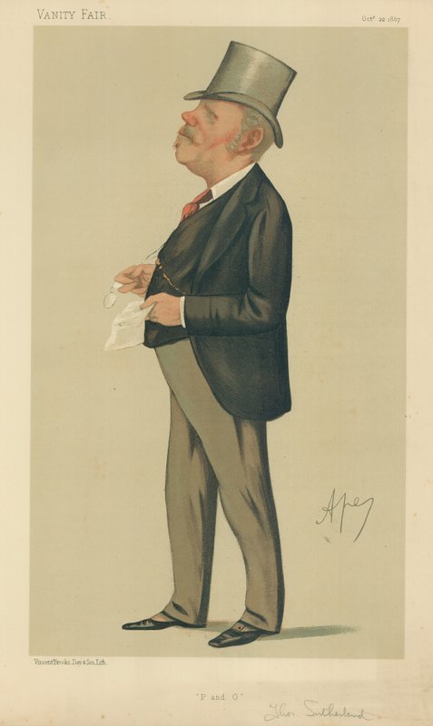 Pan Thomas Sutherland, P und O, 22. října 1887, karikatura Vanity Fair od Carlo Pellegrini
