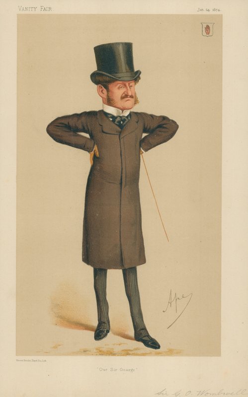 Sir George Orby Wombwell, náš sir George, 24. ledna 1874, karikatura Vanity Fair od Carlo Pellegrini