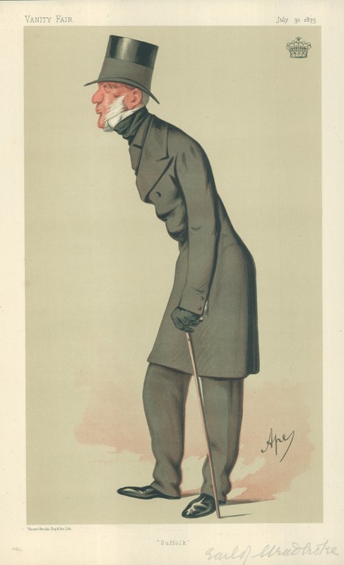 Hrabě ze Stradbroke, Suffolk, 31. července 1875, karikatura Vanity Fair od Carlo Pellegrini