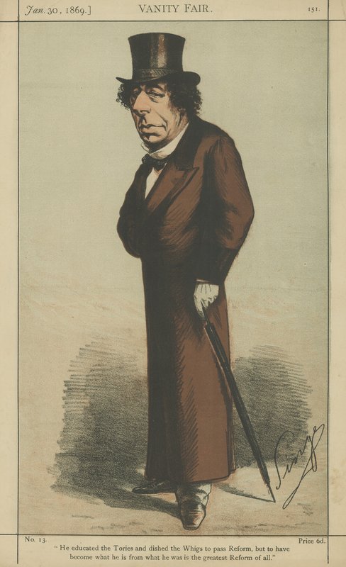 Ctihodný Benjamin Disraeli od Carlo Pellegrini