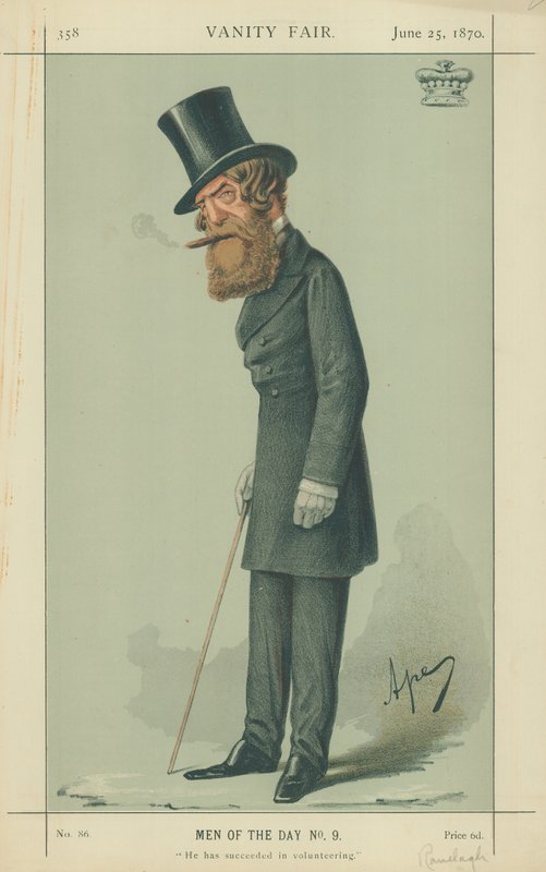 Vikomt Ranelagh, Uspěl jako dobrovolník, 25. června 1870, karikatura Vanity Fair od Carlo Pellegrini