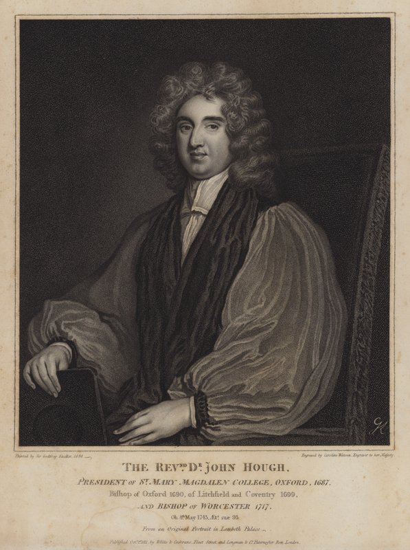 John Hough, anglický biskup a prezident Magdalen College v Oxfordu od Caroline Watson