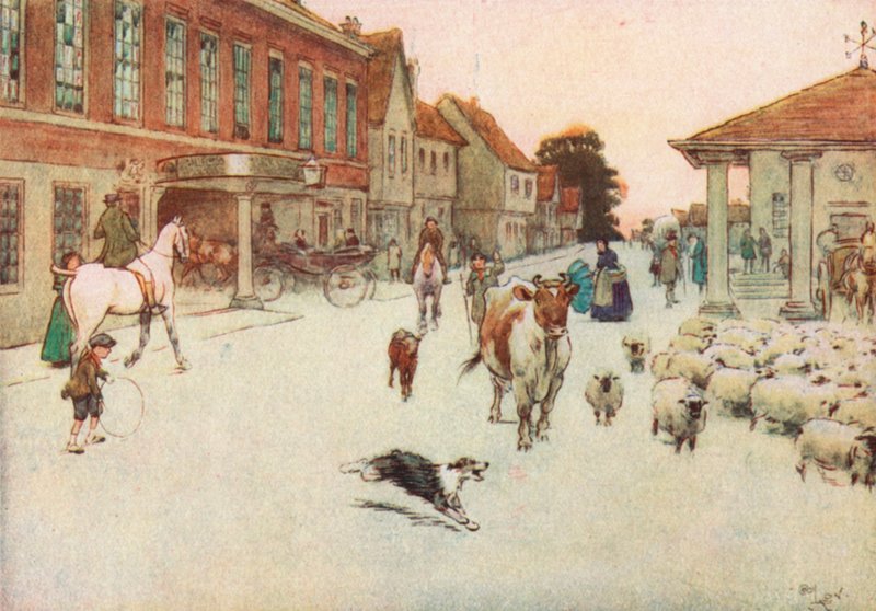 Když slunce zapadalo... ...jsme se zastavili v hotelu Principal na tržišti... od Cecil Charles Windsor Aldin