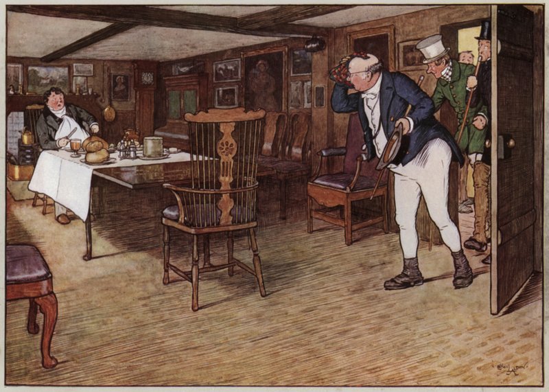 Ilustrace pro The Pickwick Papers od Cecila Aldina (barevné lito) od Cecil Charles Windsor Aldin