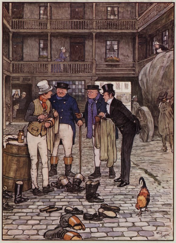 Ilustrace pro The Pickwick Papers od Cecila Aldina (barevné lito) od Cecil Charles Windsor Aldin