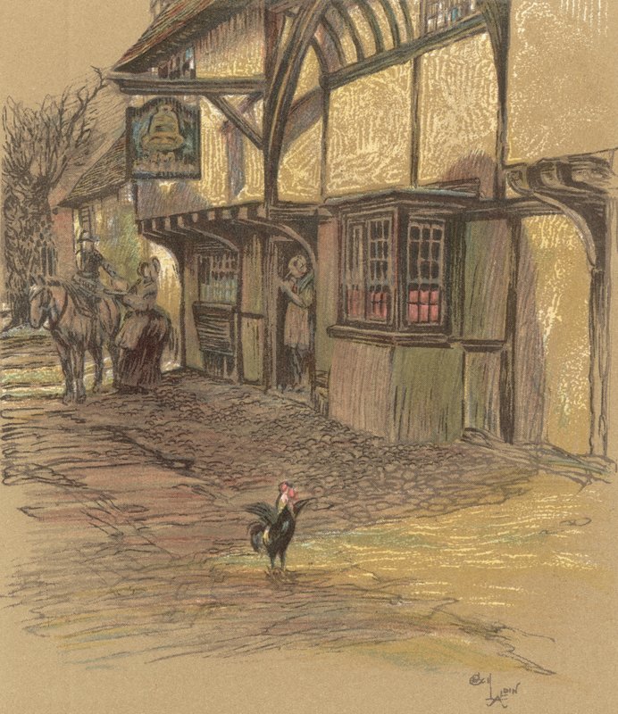 Hostinec The Bell Inn, Waltham St Lawrence od Cecil Charles Windsor Aldin