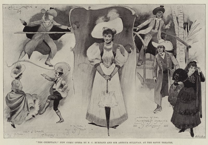 Náčelník, Nová komická opera FC Burnarda a Sira Arthura Sullivana v Savoy Theatre od Cecil Charles Windsor Aldin