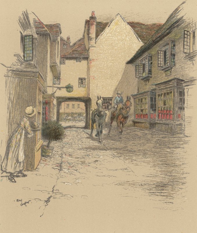 The Golden Cross, Oxford od Cecil Charles Windsor Aldin