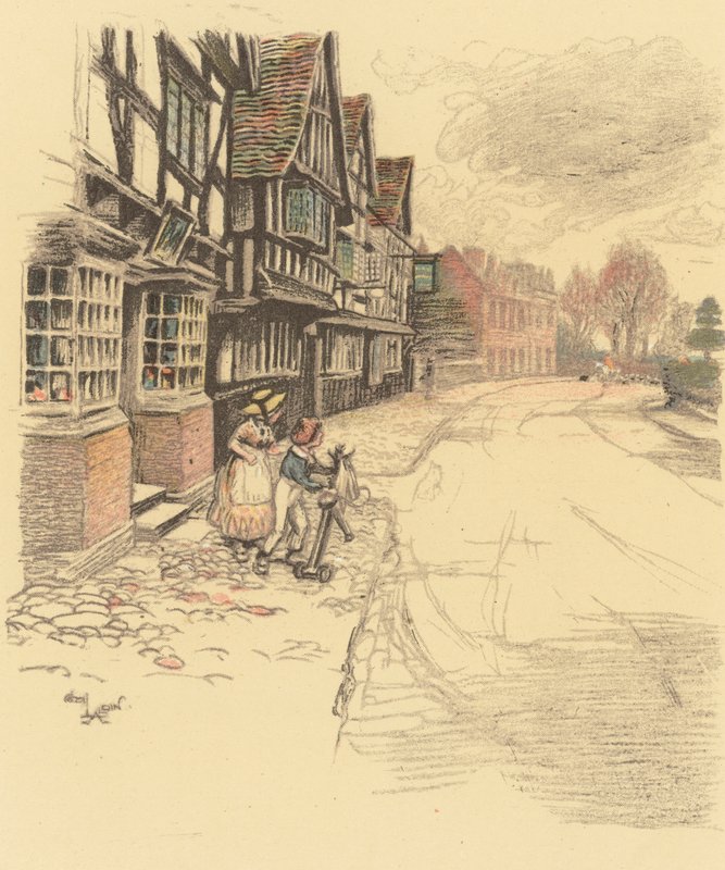 The Kings Head, Ombersley od Cecil Charles Windsor Aldin